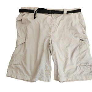 Columbia Sportswear Co. Cargo Short 42W Tan Omni- Shade Sun Protection With Belt